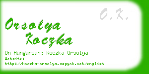 orsolya koczka business card